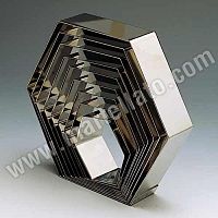 Форма кондитерская "Шестиугольник" 19,5х22 см h 5 см, нержав. сталь