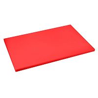 Доска разделочная 500х350мм h18мм, полиэтилен, цвет красный
