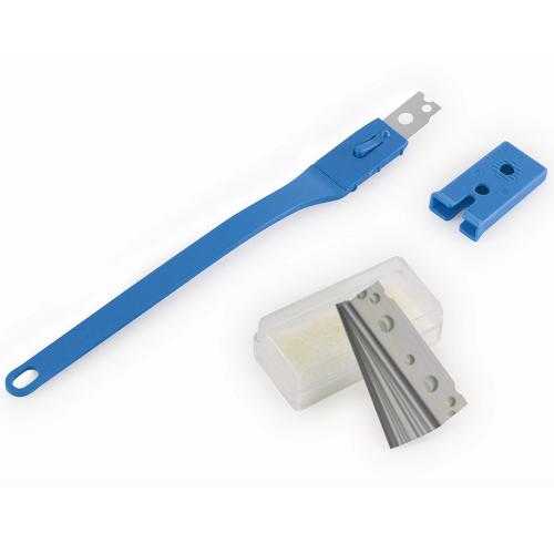 Нож для пекаря пластиковый со съемными лезвиями (25 лезвий в компл.) Нож для пекаря пластиковый со съемными лезвиями (25 лезвий в компл.)