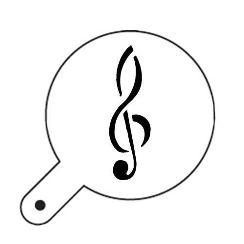 Трафарет для декора d9,5см "Скрипичный ключ", пластик Трафарет для декора d9,5см "Скрипичный ключ", пластик