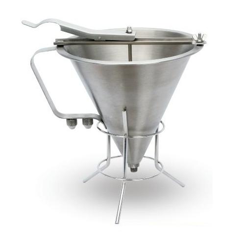 Воронка-дозатор 1,9л с подставкой, нерж.сталь Воронка-дозатор 1,9л с подставкой, нерж.сталь