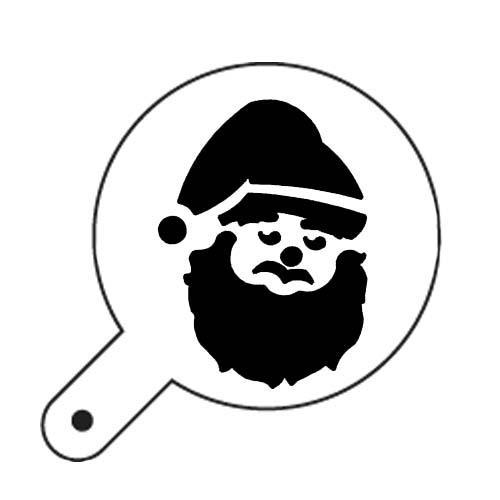 Трафарет для декора d9,5см "Санта Клаус", пластик Трафарет для декора d9,5см "Санта Клаус", пластик