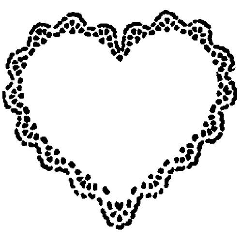 Трафарет для декора d26см "Сердце", пластик Трафарет для декора d26см "Сердце", пластик