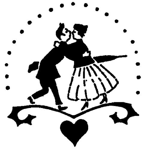 Трафарет для декора d26см "Целующиеся", пластик Трафарет для декора d26см "Целующиеся", пластик