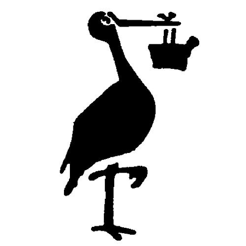 Трафарет для декора d26см "Аист", пластик Трафарет для декора d26см "Аист", пластик