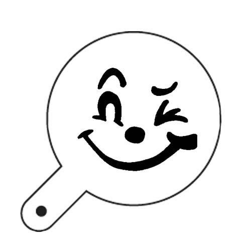 Трафарет для декора d9,5см "Ухмылка", пластик Трафарет для декора d9,5см "Ухмылка", пластик