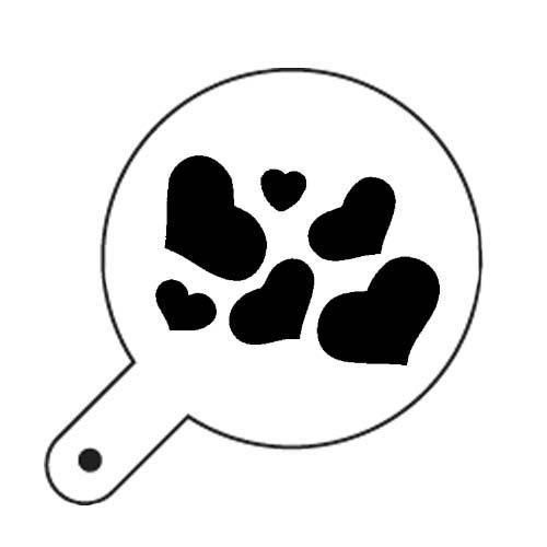 Трафарет для декора d9,5см "Сердечки", пластик Трафарет для декора d9,5см "Сердечки", пластик