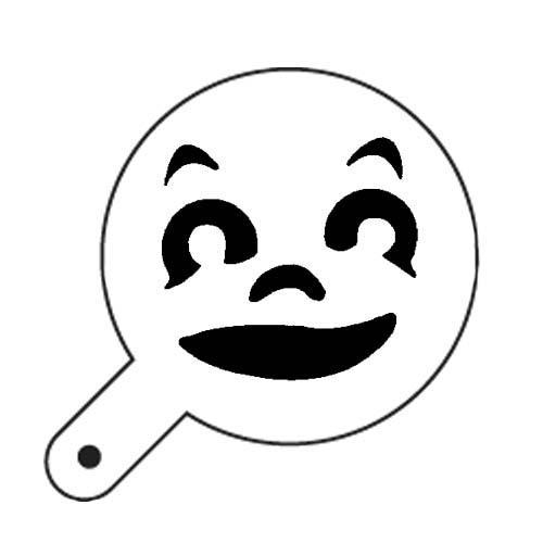 Трафарет для декора d9,5см "Ухмылка", пластик Трафарет для декора d9,5см "Ухмылка", пластик