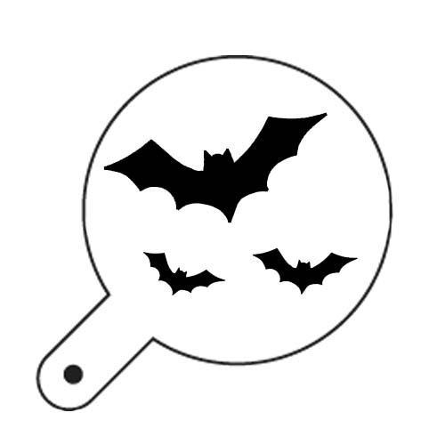 Трафарет для декора d9,5см "Летучая мышь", пластик Трафарет для декора d9,5см "Летучая мышь", пластик