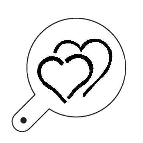 Трафарет для декора d9,5см "Сердца", пластик Трафарет для декора d9,5см "Сердца", пластик