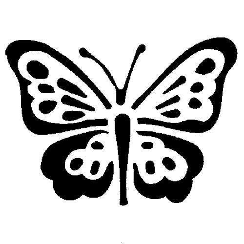 Трафарет для декора d26см "Бабочка", пластик Трафарет для декора d26см "Бабочка", пластик