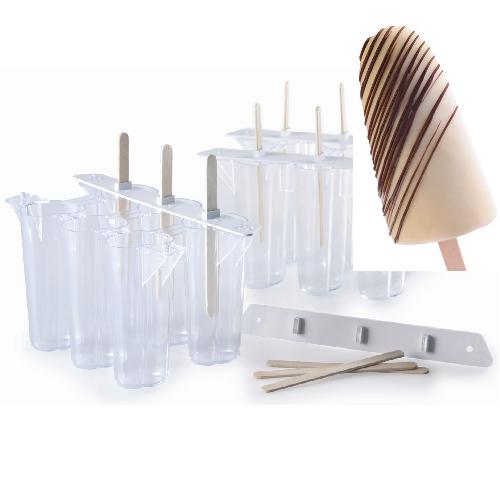 Форма для мороженого "Эскимо", 6 ячеек, пластик Форма для мороженого "Эскимо", 6 ячеек, пластик