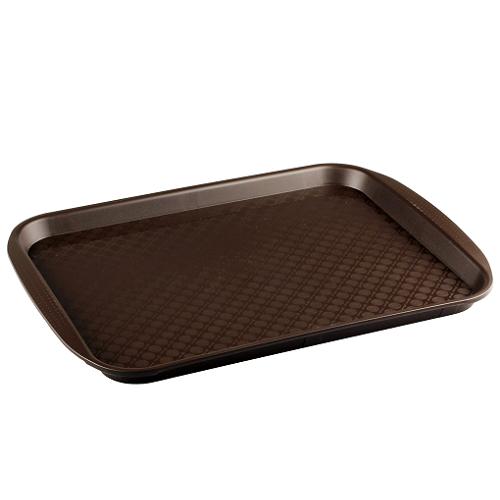 Поднос пласт. 26х33см, коричневый Поднос пласт. 26х33см, коричневый