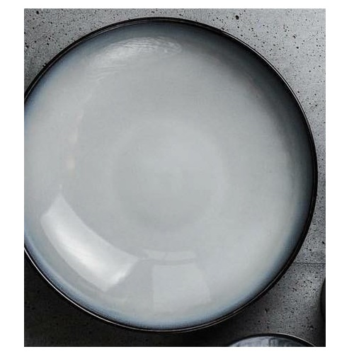 *Тарелка глубокая 24,5см, серия Four Elements Smog (черно-белый глянец) *Тарелка глубокая 24,5см, серия Four Elements Smog (черно-белый глянец)