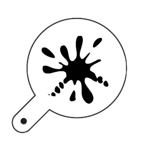 Трафарет для декора d9,5см "Клякса", пластик Трафарет для декора d9,5см "Клякса", пластик