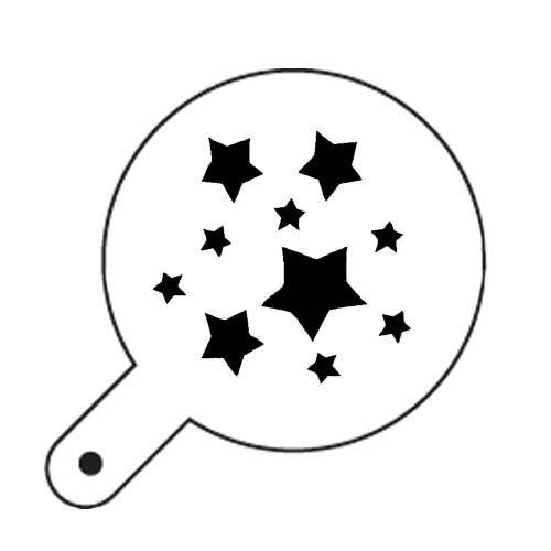 Трафарет для декора d9,5см "Звезды", пластик Трафарет для декора d9,5см "Звезды", пластик