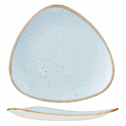 Тарелка мелкая треугольная 26,5см, без борта, Stonecast, цвет Duck Egg Blue