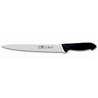 Нож для мяса 25см с волнистым лезвием, черный HORECA PRIME