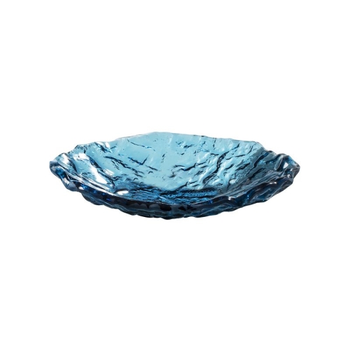 Салатник стеклянный овальный «Море» зеленый 0,25л 23х17см, Mar-Blue