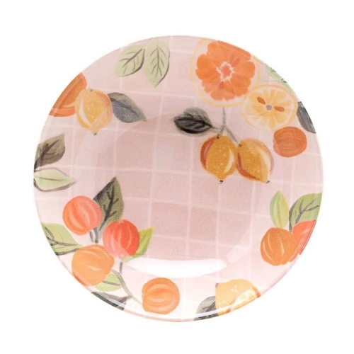 Тарелка глубокая 20см, серия UNNI, декор PIQUENIQUE, керамика