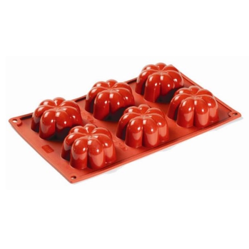 Форма силик. д/зам. и вып. "FORMAFLEX Шарлотка" d78мм h36мм, 110мл, 6 ячеек Форма силик. д/зам. и вып. "FORMAFLEX Шарлотка" d78мм h36мм, 110мл, 6 ячеек