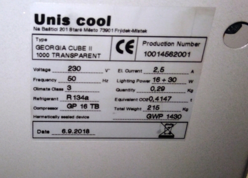 Витрина кондитерская охлаждаемая UNIS Cube II Transparent 1000 Pearl White фото 10