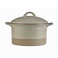 Кокотница 0,34л d14см h7см, с ручками и крышкой, керамика, Igneous