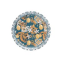 Тарелка мелкая 18,5см, серия UNNI, декор SICILIANO, керамика