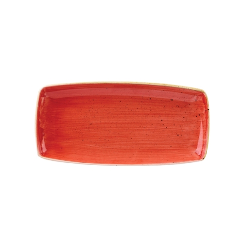 Блюдо сервировочное 35х18,5см, без борта, Stonecast, цвет Berry Red