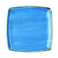 Тарелка мелкая квадратная 26,8см, без борта, Stonecast, цвет Cornflower Blue