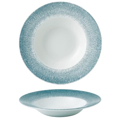Тарелка глубокая 28см 0,468л, цвет Raku Topaz Blue, Studio Prints