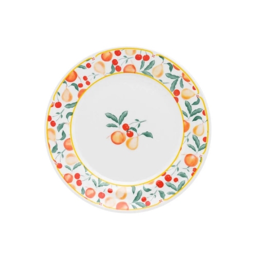 Тарелка мелкая 22см, серия FLAMINGO, декор FRUITS, фарфор Тарелка мелкая 22см, серия FLAMINGO, декор FRUITS, фарфор