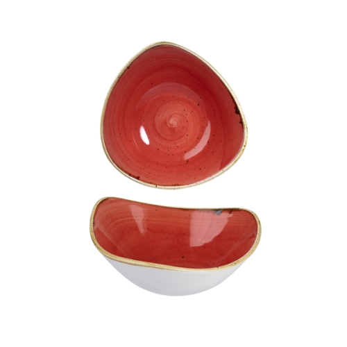 Салатник треугольный 0,60л d23,5см, без борта, Stonecast, цвет Berry Red