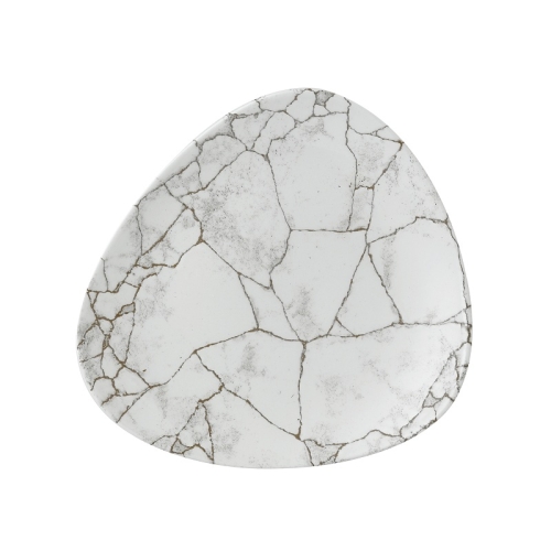Тарелка мелкая треугольная 22,9см, без борта, цвет Kintsugi Agate Grey, Studio Prints
