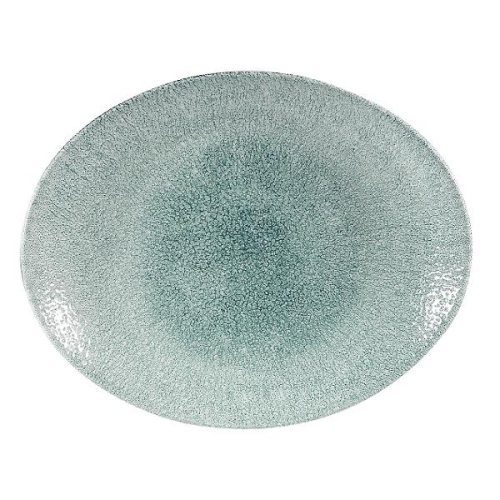 Блюдо овальное 27х22,9см, без борта, цвет Raku Jade Green, Studio Prints