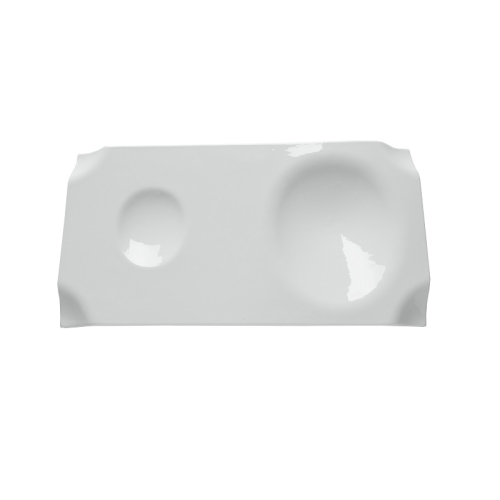 Блюдо сервировочное 2 отделения 29х15см h2см, фарфор, серия Jo, цвет белый Блюдо сервировочное 2 отделения 29х15см h2см, фарфор, серия Jo, цвет белый