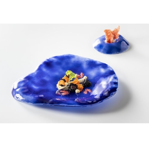 Блюдо глубокое стеклянное "Индиго" 28х24см, цвет синий, Indigo Блюдо глубокое стеклянное "Индиго" 28х24см, цвет синий, Indigo