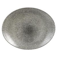 Блюдо прямоугольное 25х9см, без борта, цвет Raku Quartz Black, Studio Prints