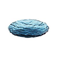 Салатник стеклянный «Море» синий 0,25л d24см, Mar-Blue