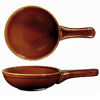 Сковорода "Wok" d 14см 0,37л, порционная, керамика, без крышки, Rustics Simmer, цвет Brown