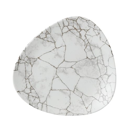 Тарелка мелкая треугольная 26,5см, без борта, цвет Kintsugi Agate Grey, Studio Prints