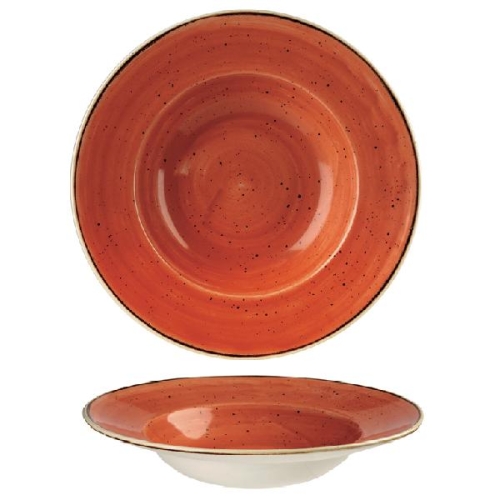 Тарелка для пасты 28см 0,47л, с широким бортом, Stonecast, цвет Spiced Orange