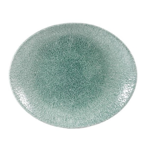 Блюдо овальное 31,7х25,5см, без борта, цвет Raku Jade Green, Studio Prints