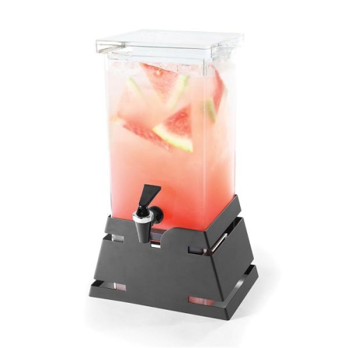 Диспенсер BEVERAGE для сока, 3,8л 26,3х17,8см h43,2см, сталь/акрил, цвет подставки черный Диспенсер BEVERAGE для сока, 3,8л 26,3х17,8см h43,2см, сталь/акрил, цвет подставки черный