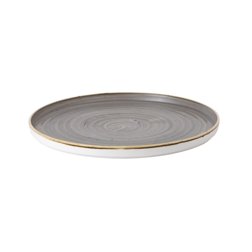 Тарелка мелкая CHEFS Walled d27,5см h2см, с прямым бортом, Stonecast, цвет Peppercorn Grey