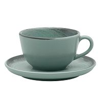 Пара чайная (чашка 200мл и блюдце 14см), серия FLAT декор PACIFICO, керамика