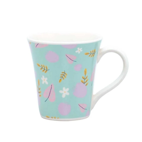 Кружка 330мл h10,5см d9,5см, серия BAZAR MATCH TULIPA, декор VERDE Кружка 330мл h10,5см d9,5см, серия BAZAR MATCH TULIPA, декор VERDE