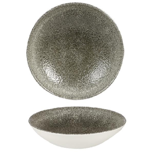 Салатник 0,42л d18,2см, без борта, цвет Raku Quartz Black, Studio Prints