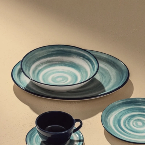 Пара чайная (чашка 200мл и блюдце 14см), керамика, серия UNNI декор OCEANICA фото 2 Пара чайная (чашка 200мл и блюдце 14см), керамика, серия UNNI декор OCEANICA фото 2