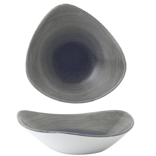 Салатник треугольный 0,60л d23,5см, без борта, Stonecast Aqueous, цвет Fjord